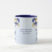 Mug Balloons en or pour 50e anniversaire Navy (Centre)
