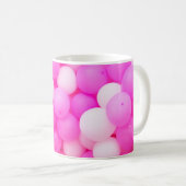 Mug Balloons Roses Festive Design Arrière - plan. (Devant droit)