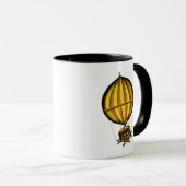 Mug Ballotte à air chaud jaune et rouge (Devant droit)
