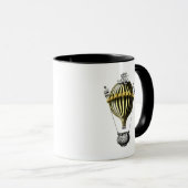 Mug Ballotte baroque Noir Jaune (Devant droit)