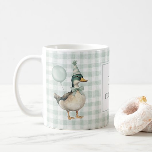 Mug Ballotte de canard de canard de mer vert de la sta (Avec donut)