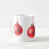 Mug Balls de Noël rouge photo (Devant gauche)