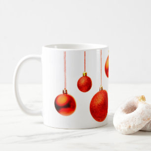 Mug Balls de Noël rouge photo
