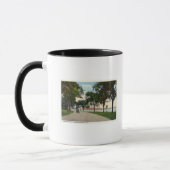 Mug Balnéaire Park Drive Vue Montrant Locomobile (Gauche)