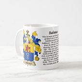 Mug Baltazar, l'origine, la signification et la crête (Devant gauche)
