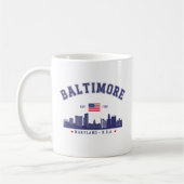 Mug Baltimore Maryland Modern Skyline city (Gauche)