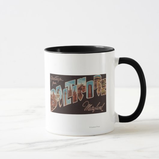 Mug Baltimore, Maryland - Scènes de grandes lettres 3 (Droite)
