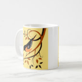 Mug Baltimore Oriole Stylisé Design d'oiseaux (Devant gauche)