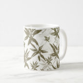 Mug Bamboo on White Sheers - Seamless surface (Devant droit)
