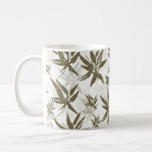 Mug Bamboo on White Sheers - Seamless surface