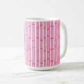 Mug Bambooey Rayure Bambou en Rose (Devant droit)