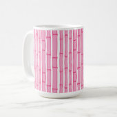 Mug Bambooey Rayure Bambou en Rose (Devant gauche)