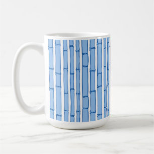 Mug Bambooey Rayure de Bambou en Porcelaine Bleue