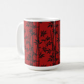 Mug Bambou rouge et noir (Devant gauche)