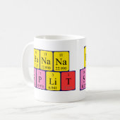 Mug Banana fractionner la phrase de table périodique (Devant gauche)