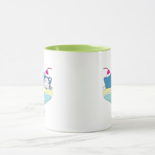 Mug Banana split kittens "Momo, Coco and Biru" (Centre)