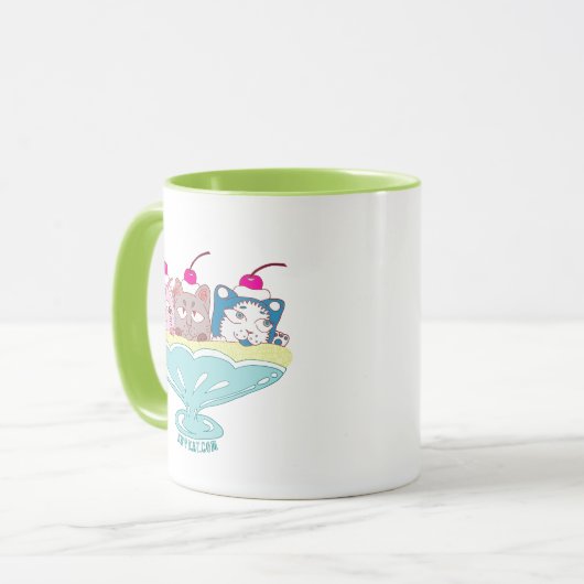 Mug Banana split kittens "Momo, Coco and Biru" (Devant gauche)