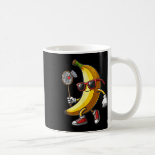 Mug Banana Sungles Jouer Badminton Funny Fruit Sport