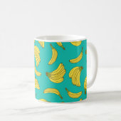 Mug Bananas hand drawn seamless pattern. Sketch illust (Devant droit)