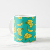 Mug Bananas hand drawn seamless pattern. Sketch illust (Devant gauche)