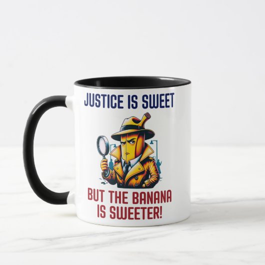 Mug Banane détective dans le manteau de tranchée solut (Gauche)