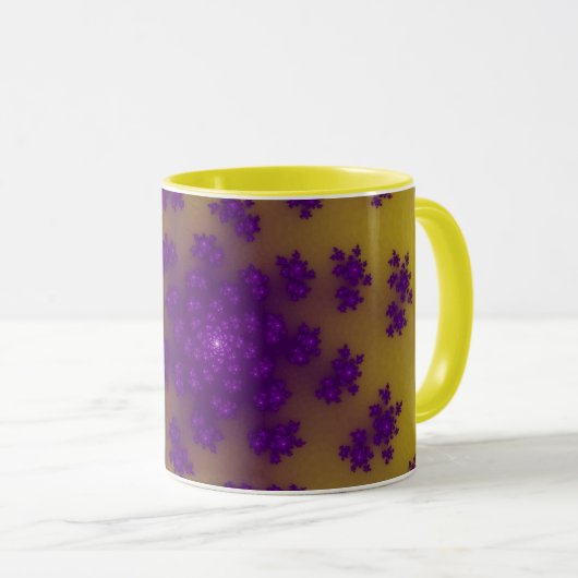 Mug Banane florale sur mesure saupoudrer de pâte à caf (Devant droit)