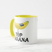 Mug Banane supérieure - Customisée (Devant gauche)