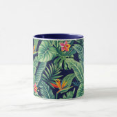 Mug Banane tropicale Monstera Palm Feuilles & Fleurs (Centre)