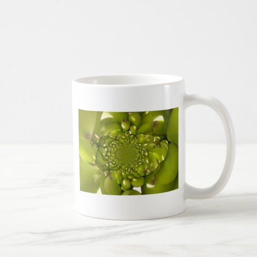Mug Banane verte Kaleidoscope Art Imprimer/Graphique (Droite)