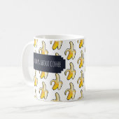 Mug Bananes A propos de café Blanc Arrière - plan Bana (Devant gauche)