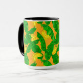 Mug Bananes et aquarelle feuille (Devant gauche)