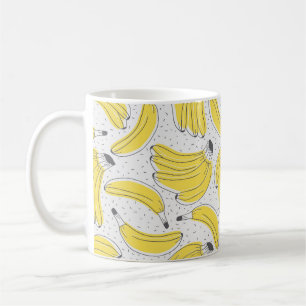 Mug Bananes fraîches dessinées à la main arrière - pla