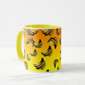 Mug Bananes jaunes dorées, (Devant gauche)