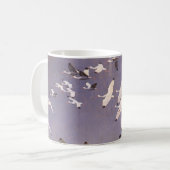 Mug Banc d'ibis volant au-dessus des zones humides, oi (Devant gauche)