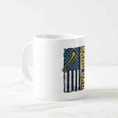 Mug Band Dad Trombone American Flag Vintage Shirt Desi (Devant gauche)