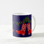 Mug Bandana de Noël occidental Imprimer Botte de cowbo (Devant droit)