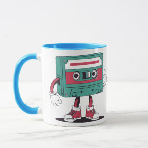 Mug Bande à cassette rétro.