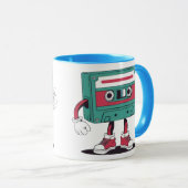 Mug Bande à cassette rétro. (Devant droit)
