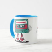 Mug Bande à cassette rétro. (Devant gauche)