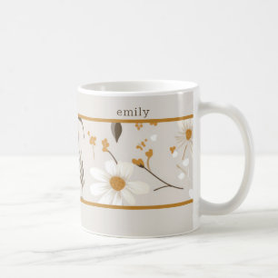 Mug Bande Boho de feuillage d'automne neutre