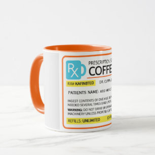 Mug Bande combo de prescription de café amusante