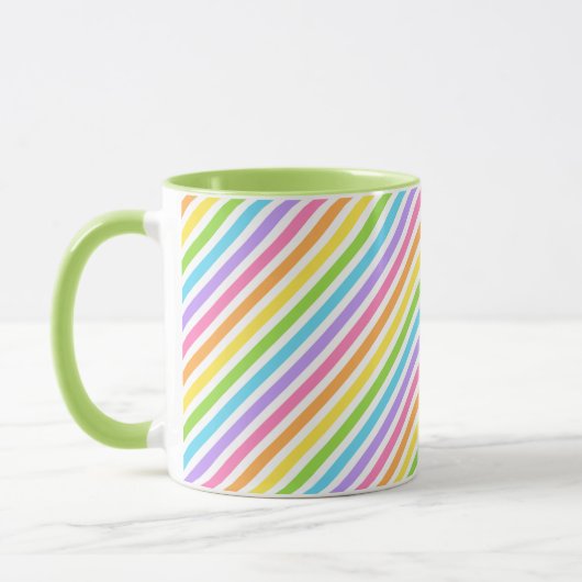 Mug Bande de bonbons colorée (Gauche)