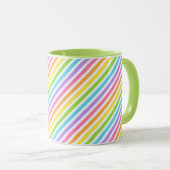 Mug Bande de bonbons colorée (Devant droit)