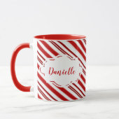 Mug Bande de bonbons de menthe à la menthe personnalis (Gauche)