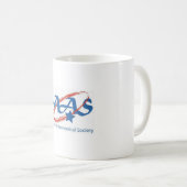 Mug Bande de café avec petit logo AAS (Devant droit)