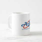 Mug Bande de café avec petit logo AAS (Devant gauche)