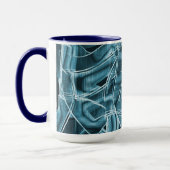 Mug Bande de chevauchement courbe bleue surlignée par (Gauche)