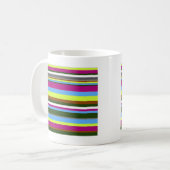 Mug Bande de concepteur Customisé coloré (Devant gauche)