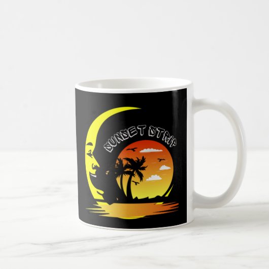 Mug Bande de coucher de soleil sur la lune (Droite)