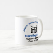 Mug Bande de Marching du lycée bleu personnalisable (Devant droit)